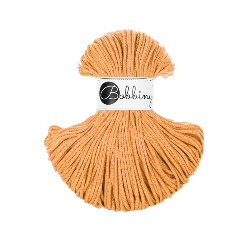 Bobbiny Junior Baumwoll-Flechtschnur - 3mm x 100m - Vielseitige Makramee-Kordel für Stricken, Weben, DIY-Basteln und Hei