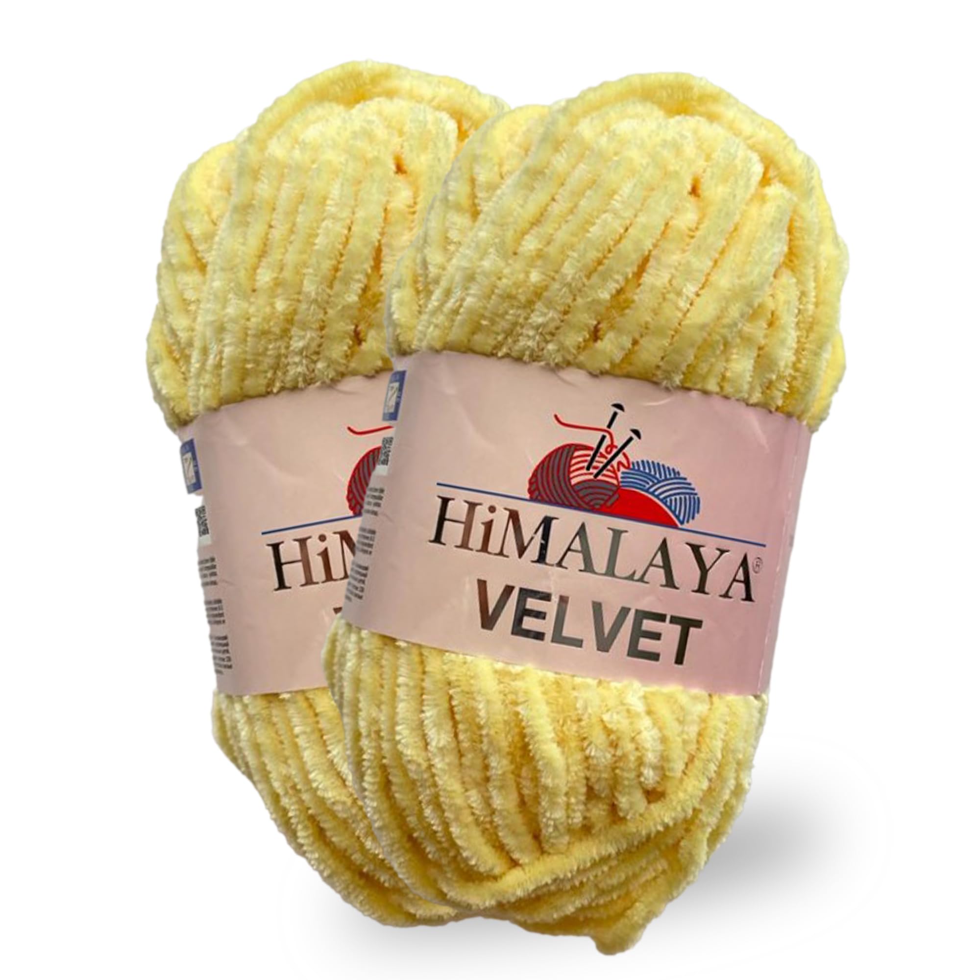 Dolphin Wolle 40 Farben Chenille Strickgarn für Kleidung und Deko 100 g (90002 Hellgelb) Glanz Accessoire